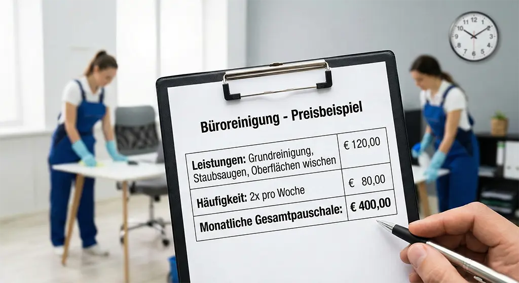Büroreinigung Preis Beispiel – Kalkulation im Kostenrechner
