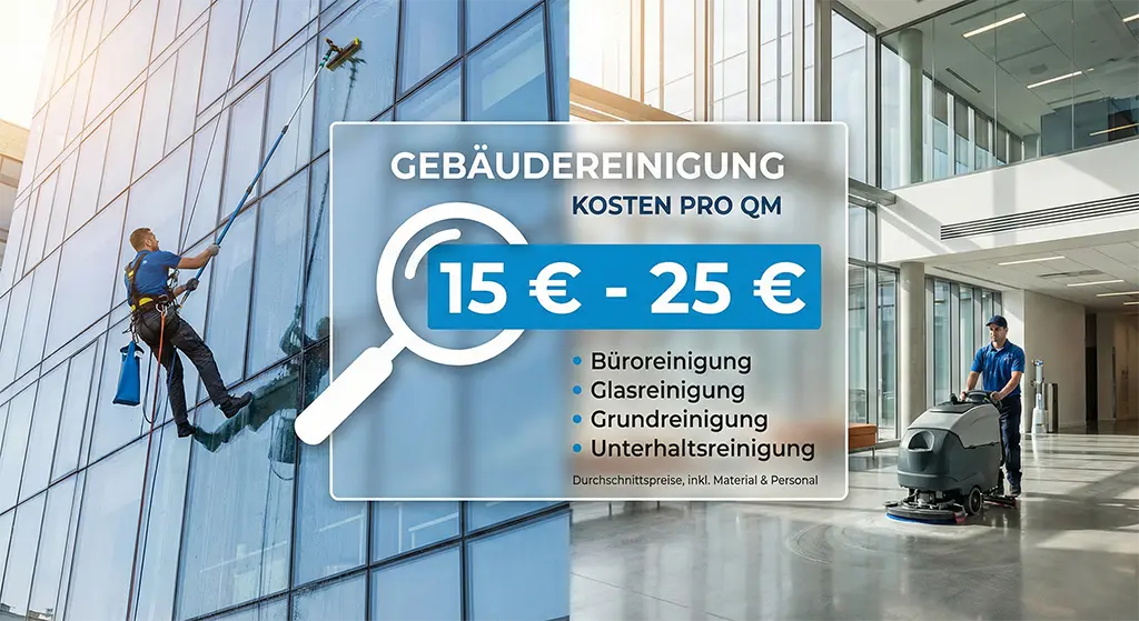 Gebäudereinigung Kosten pro qm – Preisübersicht im Rechner